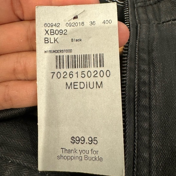 Buckle black Misunderstood Jacket size medium M coat y2k I - Picture 10 of 10